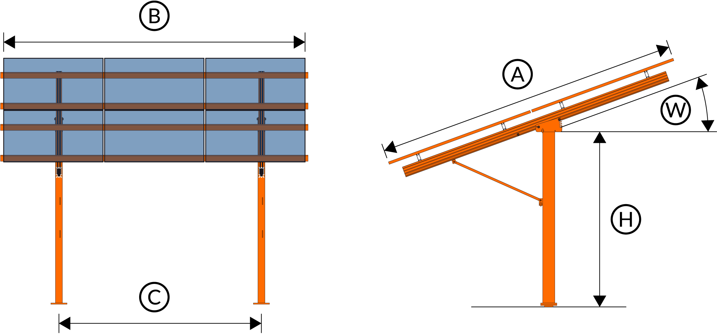 GA technische Zeichnung
