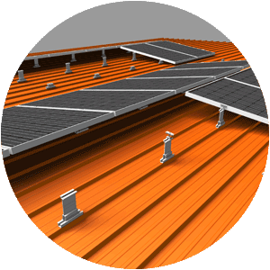 PV Montage Trapezblech mit P.mini Kurzschienen