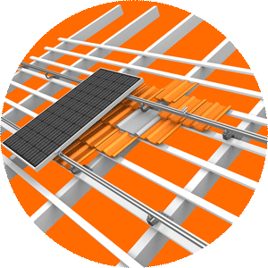 PV Montage Dachstruktur