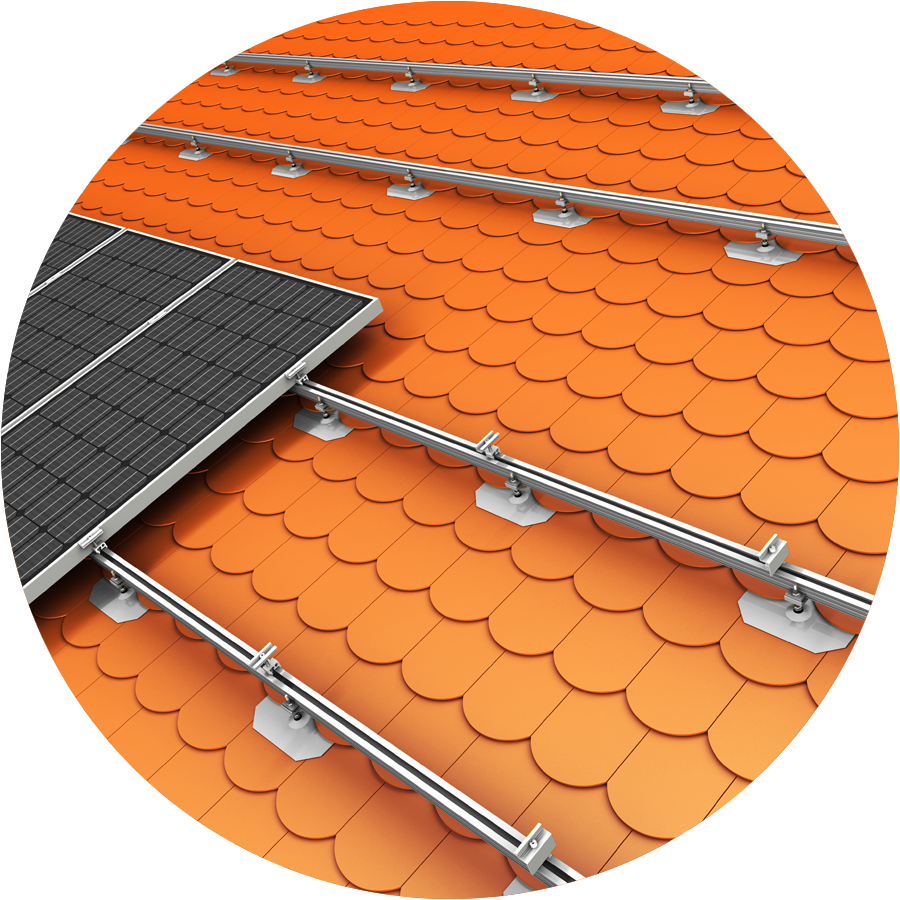 PV-Montage Schindeln