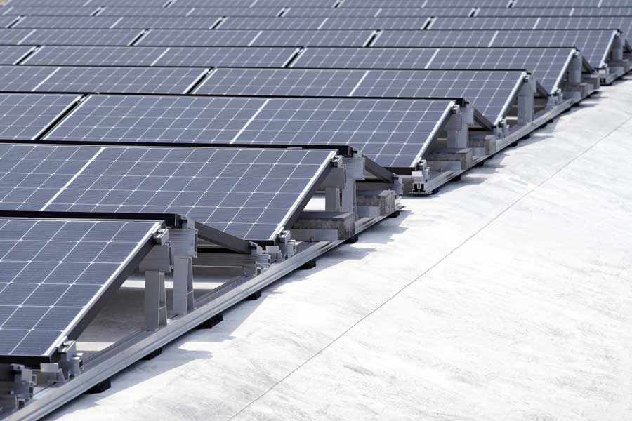 Ost-West PV Aufständerung Ost-West PV Aufständerung