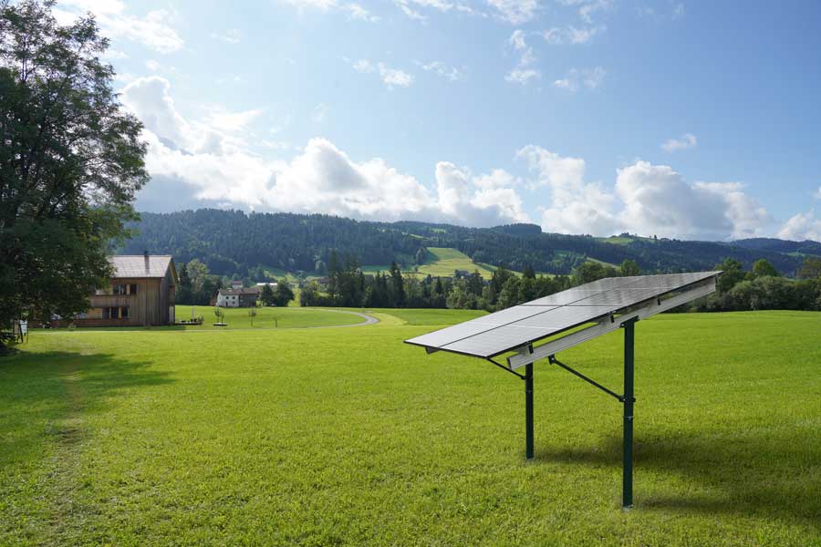 Aufständerung Garten PV-Montage