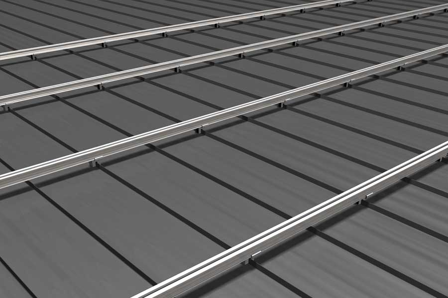 Seam clamps for PV mounting