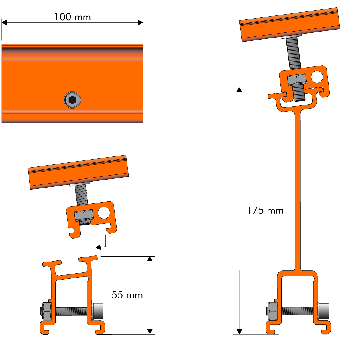 PV-Montage Schrägdach Trapezblech P-30