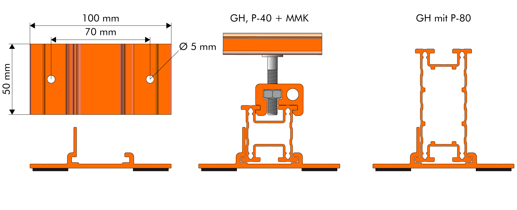PV-Montage Schrägdach Trapezblech GH