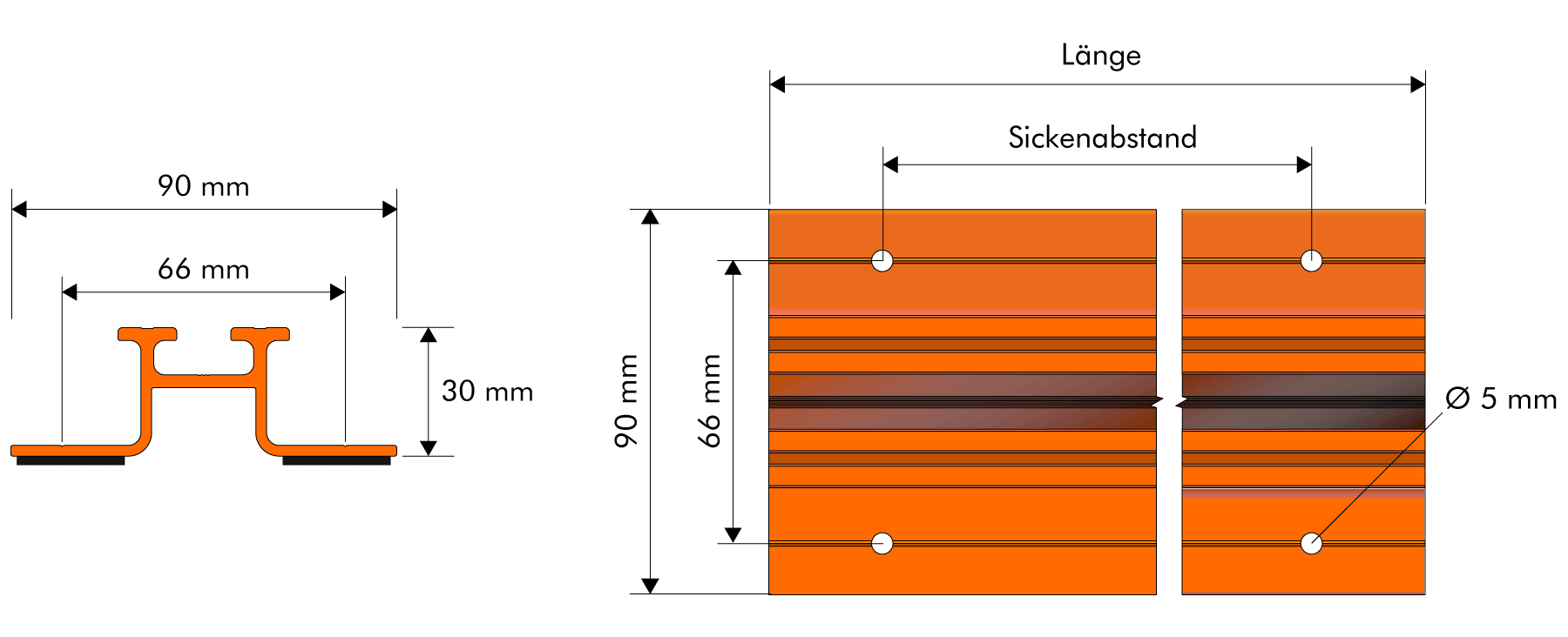 PV-Montage Schrägdach Trapezblech P-30
